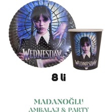 Madanoğlu Ticaret Wednesday Tabak Bardak Set 8 + 8 Li