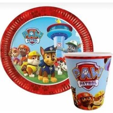 Parti Durağı Paw Patrol Tabak Bardak Seti 8’li