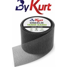 ByKurt Sineklik Tamir Bandı 2 Metre x 48 mm Yapışkanlı File Onarım Bandı Pencere Balkon Kapı Sineklik Yama Bandı
