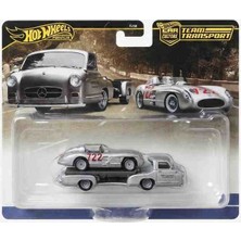 Hot Wheels Premium Car Culture Team Transport: Mercedes-Benz 300 Slr Metal Araba ve Taşıyıcı Tır FLF58