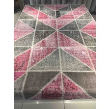 Patchwork El Halısı Pembe Kahve 4m2