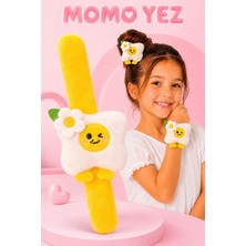 Momo Yez Neşeli Yumurta Peluş Kola Sarılan Neşeli Yumurta Peluş Bileklik Oyuncak - Saç Tokası Çok Amaçlı Aksesuar