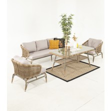 Divona Home Maxx Bahçe Balkon Oturma Grubu (3+1+1+Masa)