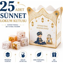 Bkmc Party 25 Adet Sünnet Lokum Kutusu | Sünnet Hediyeliği Şeker Kutusu | Premium Karton Organizasyon Kutusu