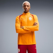 Puma Erkek Sarı Puma Gsk Training 1/4 Zip Top Galatasaray Erkek Fermuarlı Dar Kesim Antrenman Üstü