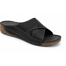 N Napa Shoe NP.312.SİYAH Deri Terlik