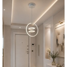 TT329-BY Tt Aydınlatma Içte Kıvrımlı Mat Beyaz LED Avize