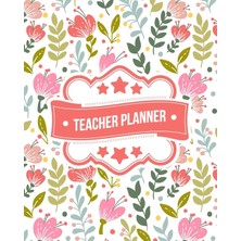 Shopwave Teacher Planner: Floral Flowers Pattern | + Bonus Student Information Log | Weekly Lesson Plans | M