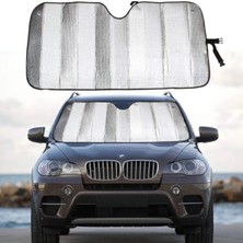 Shopwave Oto Ön Cam Katlanabilir Güneşlik Araç Torpido Koruyucu Perde (Büyük Boy 150 * 70CM)