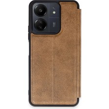 Ata Store Redmi 13C Kılıf Flip Cover - Taba