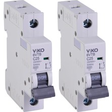 Shopwave 6VTB-1C25 Otomatik Sigorta 6ka C Tipi 1 Kutup 25A (2 Paketi)
