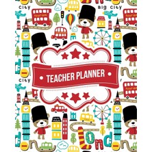 Shopwave Teacher Planner: London Bear Pattern | + Bonus Student Information Log | Weekly Lesson Plans | Mont