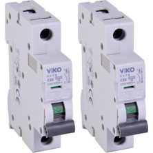 Shopwave 6VTB-1C20 Otomatik Sigorta 6ka C Tipi 1 Kutup 20A (2 Paketi)