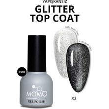 Shopwave Momo Professional Kalıcı Oje Için Glitter Top Coat 02 9 ml