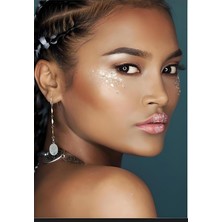 Shopwave Jel Form Makyaj Simleri Glitter Işıltılı Yüz Makyajı Gümüş, 725282529674
