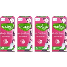 Shopwave Molped Her Gün Ferahlık Günlük Ped, 20'li Paket, 4 Adet