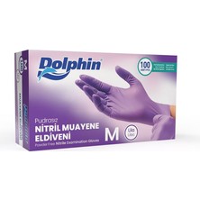 Shopwave Dolphin Pudrasız Nitril Eldiven Lila M Beden 100 Adet