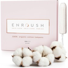 Shopwave ENROUSH%100 Organik Pamuklu Tampon | Doğada Çözünür Toksinsiz | Hipoalerjenik - Tahriş Alerji