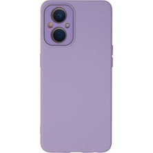 Ata Store Oppo Reno 7 Lite Kılıf Lansman Glass Kapak - Lila