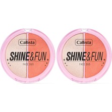Shopwave Callista Shine & Fun Face Duo 120 Team Allık & Aydınlatıcı Paleti 2li Paket