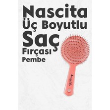 Shopwave Üç Boyutlu Oval Saç Fırçası Pembe