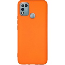 Ata Store Infinix Hot 10 Play Kılıf Nano Içi Kadife Silikon - Turuncu