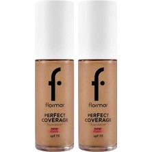 Shopwave Perfect Coverage Yüksek Pigmentli & Yarı Parlak Bitişli SPF15 Fondöten - 135 Hazel (2 Paket