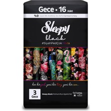 Shopwave Sleepy Black Hijyenik Ped Gece 16 Adet