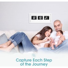 Pearhead 87038 Trimester Sonogram Frame Deluxe, Fotoğraf Çerçevesi Için Üç Ultraschallaufnahmen, Beyaz