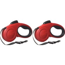 Shopwave Company Of Animals Halti Katlanabilir Kurşun (10'), Küçük, Kırmızı (2 Paketi)