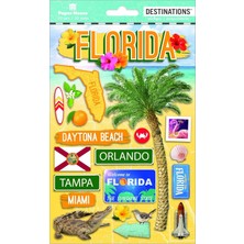 Shopwave Paper House Productions Seyahat Florida 2d Çıkartmaları, 3'lü Paket