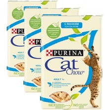 Shopwave Purina Cat Chow Yetişkin Kediler Için Somonlu Sebzeli Yaş Mama 85 Gram (3 Paketi)