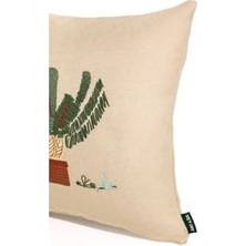 Jungle Form Özel Nakış Işlemeli Lüks Dekoratif Kırlent