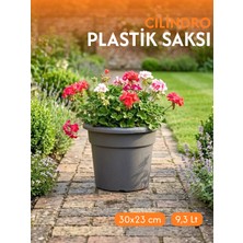 Art Plast Clındro Boz Kahve Plastik Saksı 30*23CM