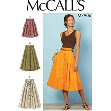 Mccall's Pattern Company Kadın Diz Boyu Pileli Etek, Bedenler 14-22 Dikiş Deseni
