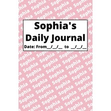 Shopwave Independently Published Personalized Daily Journal - Sophia: Pink Cover