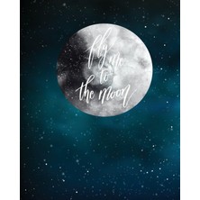 Shopwave Fly Me To The Moon: Composition Notebook Ruled , Size 8" x 10" , Ruled Journal Pretty (Compo