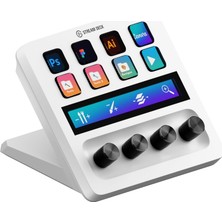 Shopwave Elgato Stream Deck + White, Ses Mikseri, Üretim Stüdyo Denetleyicisi, Içerik Oluşturucular