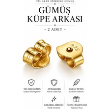 Bigakan 925 Ayar Gümüş Küpe Arkası Tutacak Vidası Beyazklipsi Küpe Kelebeği Küpe Arkalığı Gold Altın Gümüş Renkler