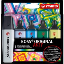 Shopwave Stabilo Original Arty - Fosforlu Kalem - 5'li Paket - Soğuk Renkler