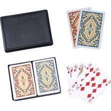Shopwave Angora Kem Kutulu Plastik Iskambil Oyun Kartı Çift Deste - Plastic Playing Cards Double Deck (Siyah