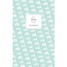 Shopwave Swan Notebook - Ruled Pages - 5x8 - Premium: (Aqua Edition) Fun Bird Notebook 96 Ruled/lined Pages