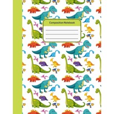 Shopwave Composition Notebook: Dinosaurs College Ruled Notebook For Student Teacher School Office 8.5x1
