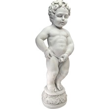 Shopwave Toscano NG335051 Manneken Pis Peeing Boy Borulu Gölet Spitter Heykeli, 25X41X69 Cm, Antik Ta