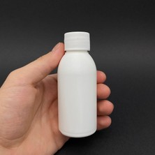 Shopwave 100 cc Beyaz Pe Sert Şişe - Beyaz Kapaklı- 100ML Kapaklı Plastik Şişe- x 10 Adet