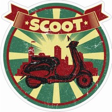 Shopwave Sticker Usta Vespa - Scooter Sticker - 14195 Renkli 10 x 10 cm