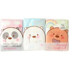 Shopwave Miniso We Bare Bears Baskılı Kağıt Mendil (9 Adet)