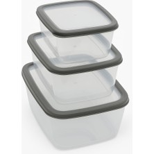 Shopwave 3’lü Sızdırmaz Saklama Kabı Seti | 1600ML + 2800ML + 4600ML | Şeffaf Plastik Yemek Kabı | Gıda Sakl