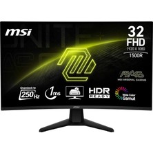 Shopwave Msi Mag 32C6X 31.5'' 1ms 250Hz Va Curved Adaptive-Sync Full Hd (Oyuncu) Monitör