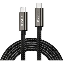 Shopwave Livx USB C To USB C Kablo 240W Pd 3.1 Hızlı Şarj, 20GBPS Veri Transferi, 4K@60Hz Görüntü Akta